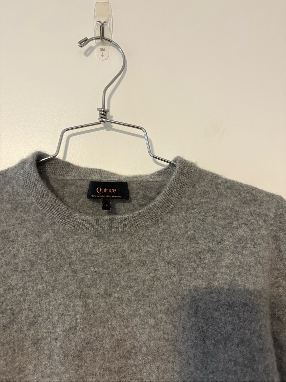 3/$25 Quince Mongolian Cashmere Crewneck Sweater in Grey - Picture 3 of 5